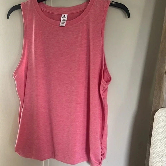 VELOCITY Pink Cinched Workout Athletic Tank Top - Picture 2 of 5